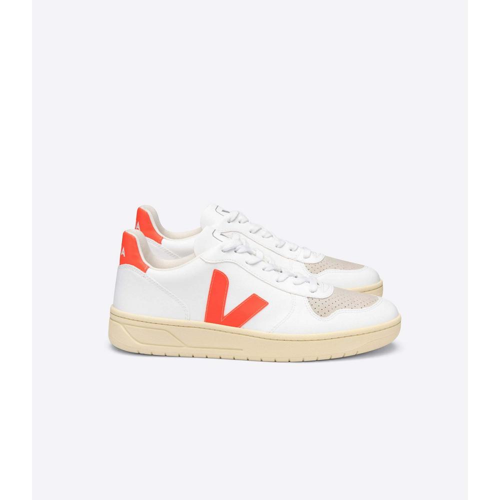 Veja V-10 CWL SOLE Tenisky Panske White/Orange | SK 332LIS